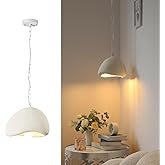 Yiludingsheng Wabi Sabi Pendant Lights,9.8in White Modern Pendant Light Resin Hanging Lamp Kitchen Island Lighting Modern Jap