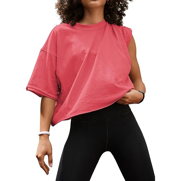 ATHMILE Women’s Open Shoulder Blouse – Cute Cold Shoulder Top, Summer Short Sleeve - View #8