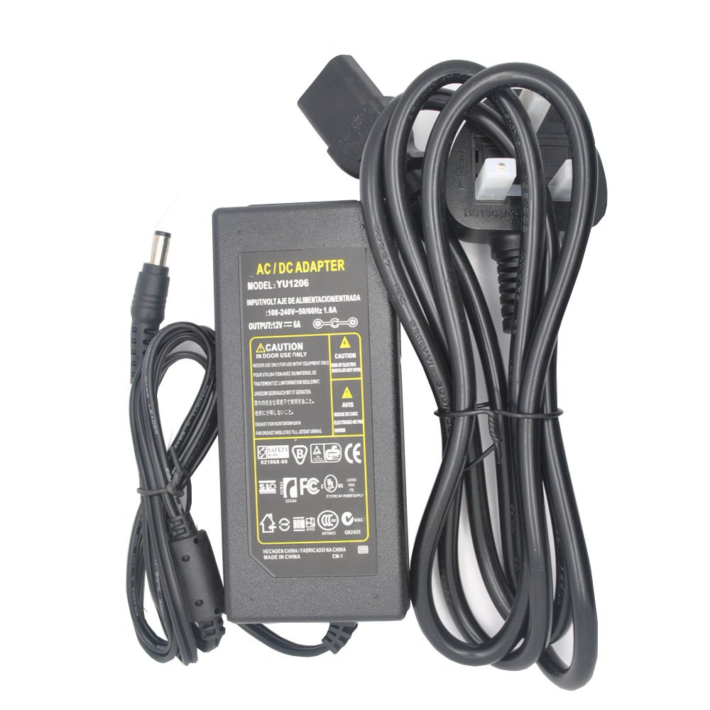 JnDee 12V 8A 96W AC DC Power Supply Adaptor Transformer, Great for Powering LED Strip and CCTV System