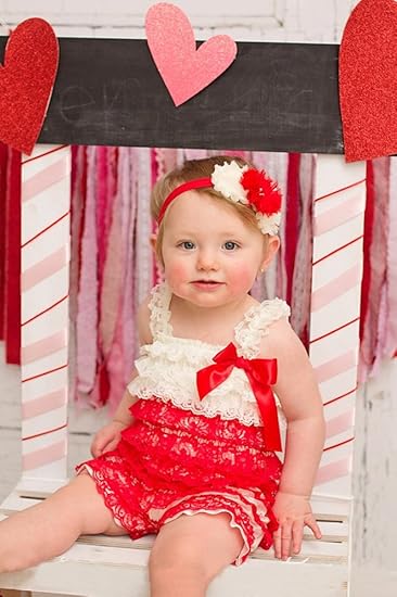 red ruffle romper baby