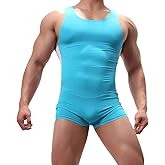 YUFEIDA Men's Athletic Supporters Bodysuit Slim Fit Active Wrestling Leotard Stretchy Base Layers Jumpsuit Boxer Singlet