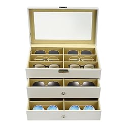 Eapmic 3 layer 18 Slots Eyeglass Sunglass Storage