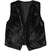 Verdusa Women's Faux Fur Vest Sleeveless Teddy Jacket Furry Fuzzy Fall Winter Coats