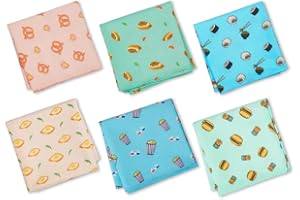 HexaFun 100% Pure Organic Cotton Unisex Handkerchief, Multi-color & Printed, Soft & Stylish, Hankies for Men & Women