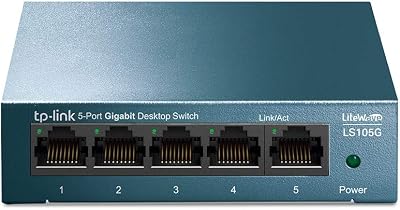 TP-Link LiteWave LS105G 5 Port Unmanaged Network Switch Desktop Wall Mount QoS