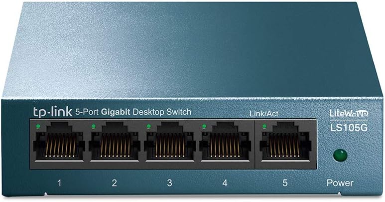 TP-Link LiteWave LS105G 5 Port Unmanaged Network Switch Desktop Wall Mount QoS