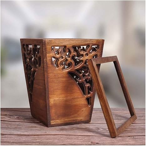 jiji Bote de Basura Bote de Basura Rectangular Bote de Basura de Madera