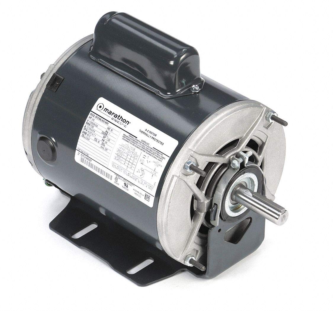 Marathon C1156 56 Frame Open Drip Proof 5KC46LN0149X Belt Drive Motor, 3/4 hp, 1725 RPM, 115/208-230 VAC, 1 Split Phase, 1 Speed, Ball Bearing, Resilient Ring Mount