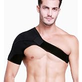 HUEGLO Shoulder Brace Men&amp;Women Rotator Cuff Support for Pain Relief,Right | Adjustable Shoulder Compression Sleeve for Torn Rotator Cuff,Dislocated,AC Joint Pain Relief,arthritis,Tendonitis,one size