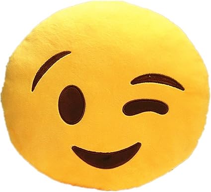 Frantic Soft Watsapp Smiley Cushion, 35cm(Yellow)