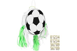Auihiay Soccer Ball Pinata for Boys, Football Pinata with Number Stickers, Soccer Ball Pinata for Birthday Parties Decoration, Sports Themed Parties Decoration