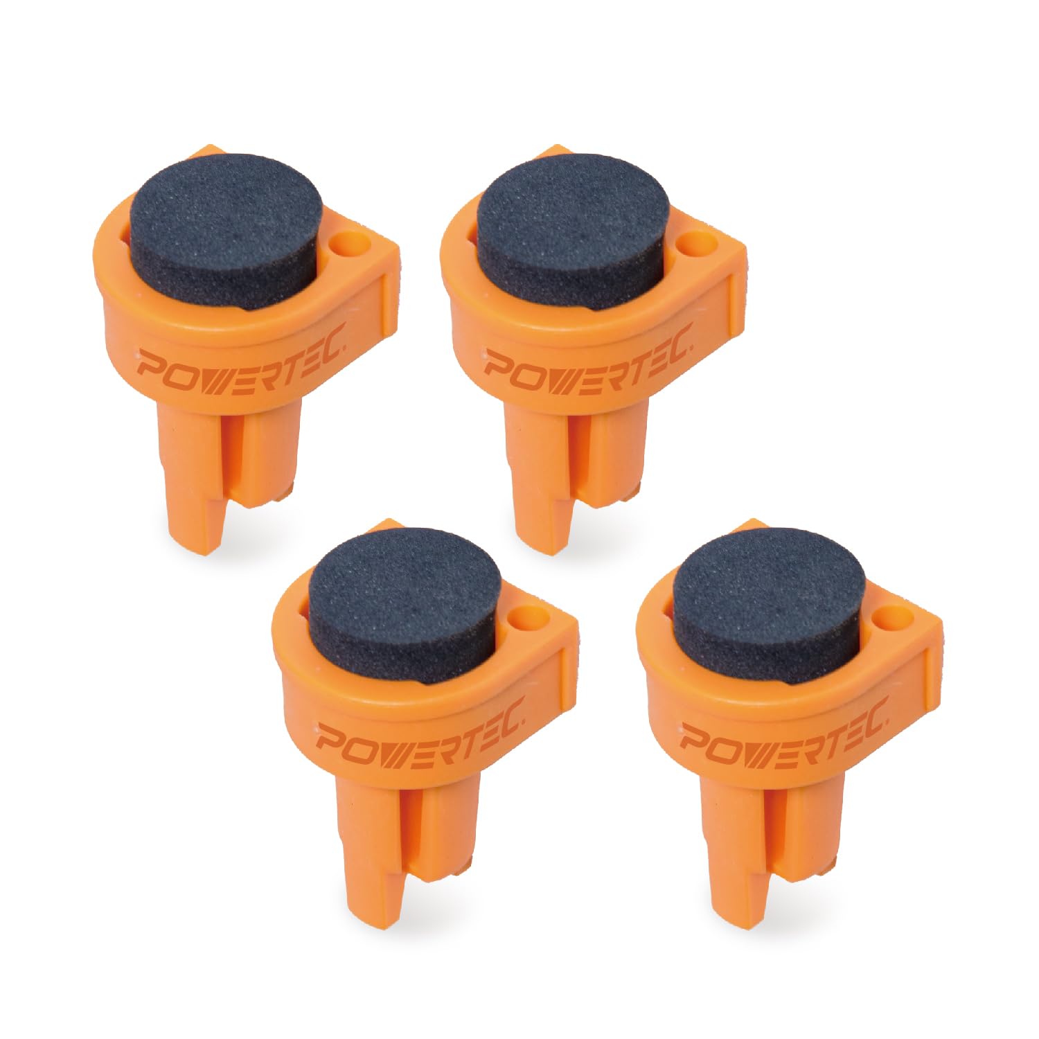 POWERTEC 4PCs Bench Dogs for 3/4" Dog Hole, Nylon Bench Dog w/EVA Insert, Woodworking Tool for Work Bench, MFT Table, Portable Workbench w/Dog Holes, Tools for Woodworking & DIY Projects (71188)