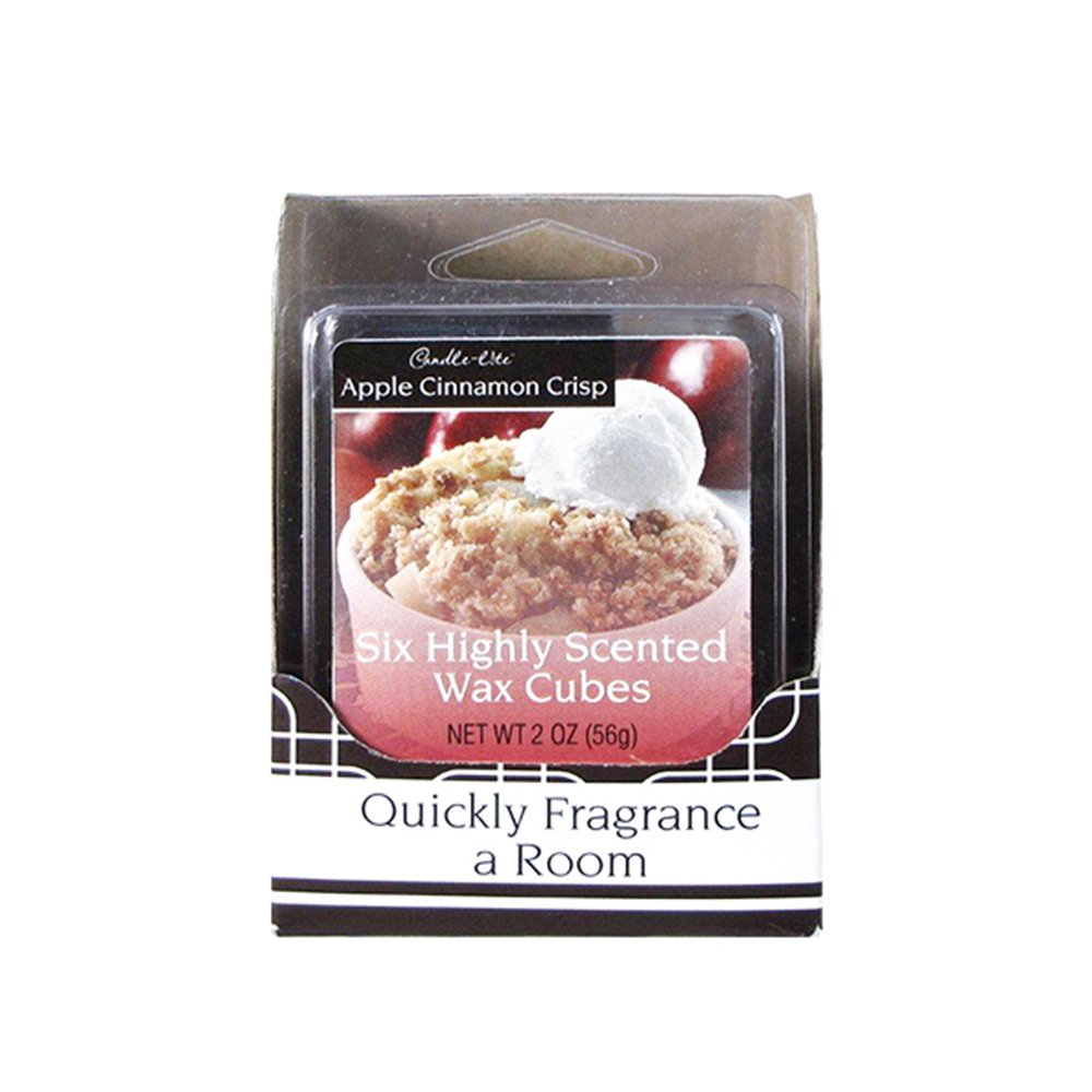 Candle-Lite Six Highly Scented Wax Cubes- Apple Cinnamon Crisp 1144333