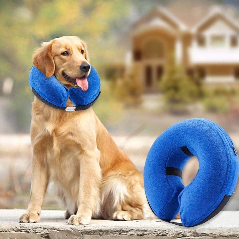 YVX Collar Protector Inflable para Perros y Gatos, Collar electrónico