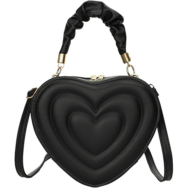 Amazon.com: JSGHGDF PU Leather Solid Handbag Top Handle Cute Heart