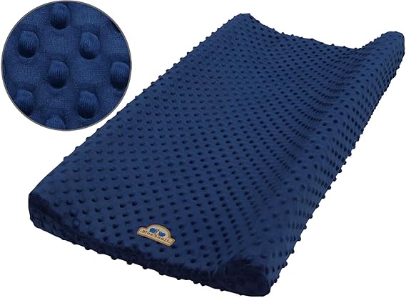 Amazon Com Bluesnail Ultra Soft Minky Dot Chaning Pad Cover 2 Pack Gray Navy 2 Pack Baby