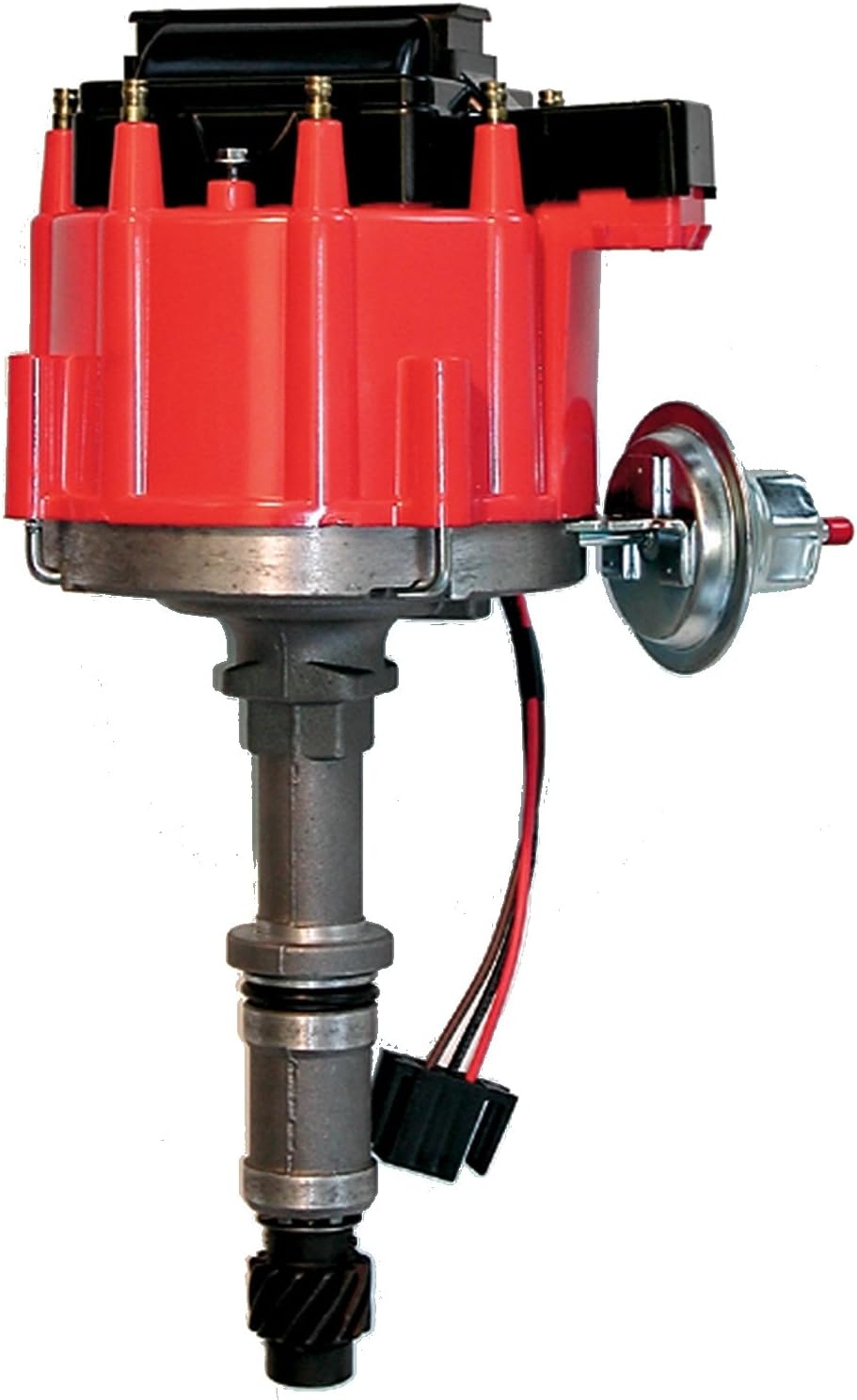 Proform 67088 Vacuum Advance HEI Distributor with Steel Gear and Red