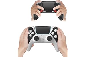 ENSTIXSM Replacement for Luna Controller, Multiplatform Gaming Mando for PC/Steam/Phone/PS4/Amazon Games/Fire TV with 2 Back Paddles and Turbo,(Black and White)
