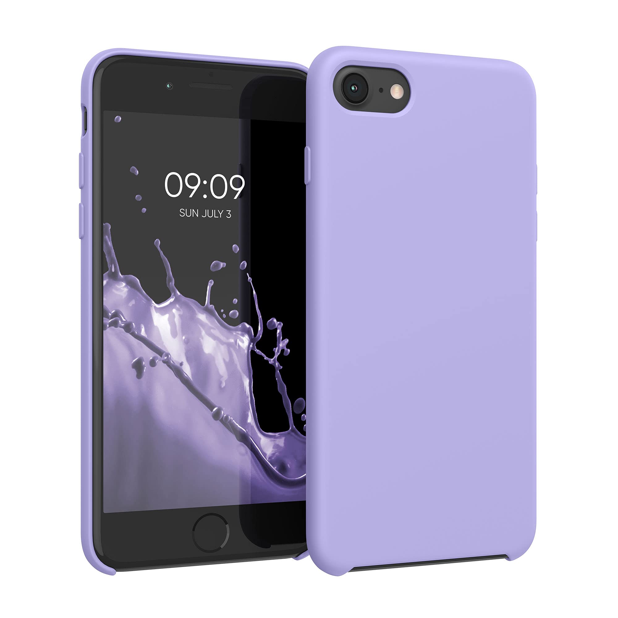 kwmobile Case Compatible with Apple iPhone SE (2022/2020) / iPhone 8/7 Case - TPU Silicone Phone Cover with Soft Finish - Lavender โ image 1