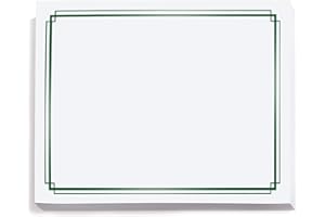PaperDirect Foil Elegance Specialty Certificates, 50 Sheets of 38lb White Paper, 8½" x 11", Double Green Foil Border, Perfect for Awards, Students, Employees, Volunteers, Course Completion, Diplomas