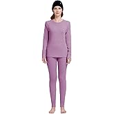 woolcano Women's 100% Merino Wool Base Layer Sets - Light and Midweight Thermal Underwear Gifts Pack with Wool Beanie