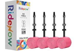 BIBIKE 2/4 Pack Ridenow TPU Tubes 700x18-32c Inner Tubes, 45/65/85mm Metal Presta Valve with Removable Core