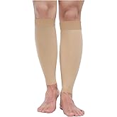 8-15 mmHg 1Pair Men and Women Wide Calf Sleeve Brace Compression Socks for Leg Support, Pain Relief
