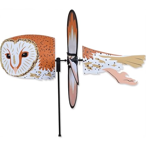 Amazon Com Barn Owl Petite Garden Stake Wind Spinner By Premier