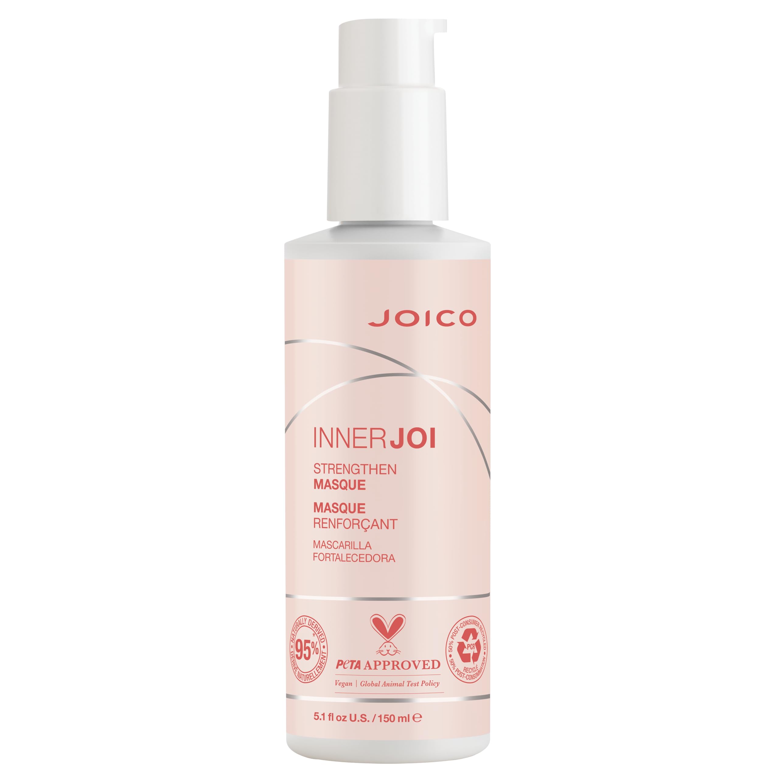 Joico InnerJoi Strengthen Oil Cream Masque | For Damaged, Color-Treated Hair | Sulfate & Paraben Free | Naturally-Derived Vegan Formula | 5.1 oz