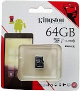 Kingston 64GB microSDXC UHS-I U1 Class 10 Flash Memory Card with SD Adapter view 2