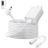 Power Adapter Charger Cord Compatible with Ring Stick Up Cam Battery/Plug-in 3rd Gen/2nd Gen &amp; Ring Pan Tilt Stick Up Camera, Indoor/Outdoor Weatherproof Power Cord (4m/13.1ft) White