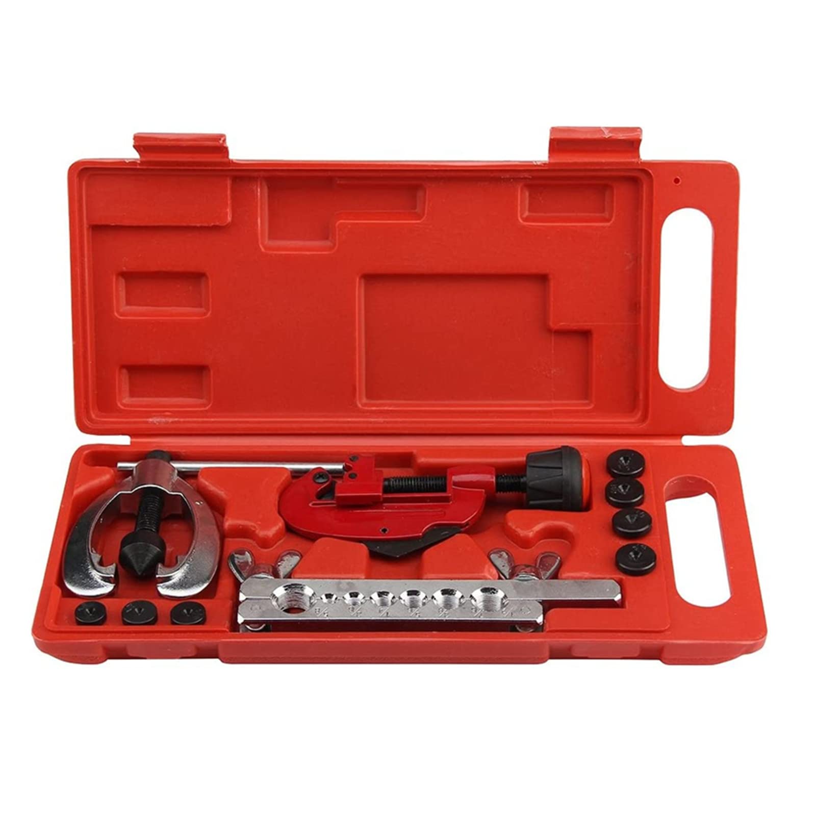 Copper Brake Fuel Pipe Repair Double Flaring Dies Tool Set Clamp Kit Tube Cutter for Refrigeration