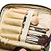 SHACOS Fashionable Portable Cosmetic Toiletry Bags Polyester Fiber Makeup Brush Bags with Mirror 2pcs a Set (Black Lips)