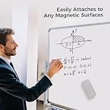 loukin Magnetic Whiteboard Eraser with Cleaner Included Gray view 6