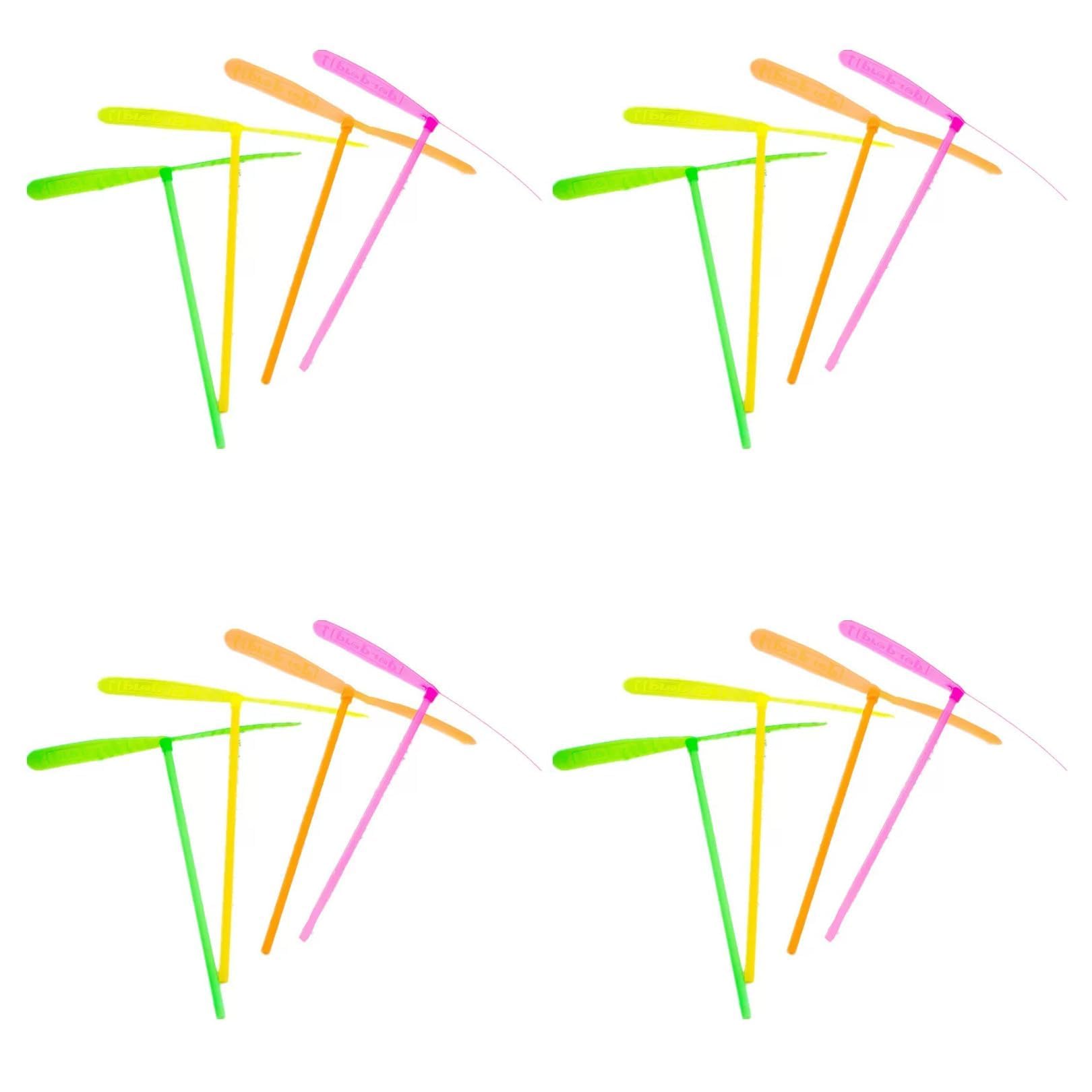 15 Pcs Flying Toys,Hand Spinning Dragonfly Helicopters Gifts,for Kids Home Outdoor Propellers Helicopter Durable spinner Toy Hands Rub Powered Twist Fly Plastic Amazing Childrens Party Birthday Gift