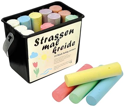 Eduplay Strassenmalkreide 15 Stück im Eimer