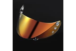 FCKBLSL ICON IC04 Airframe Pro Airmada Airform Motorcycle Helmet Shield Uv Protection Motorcycle Visor Lens Helmets Accessories (Clear Revo Red Gold)