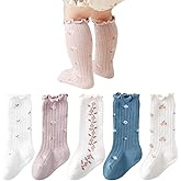 Adeimoo Baby Girls Knee-High Socks Toddler Keep Warm Cotton Sock Uniform Stockings for Infant Kids