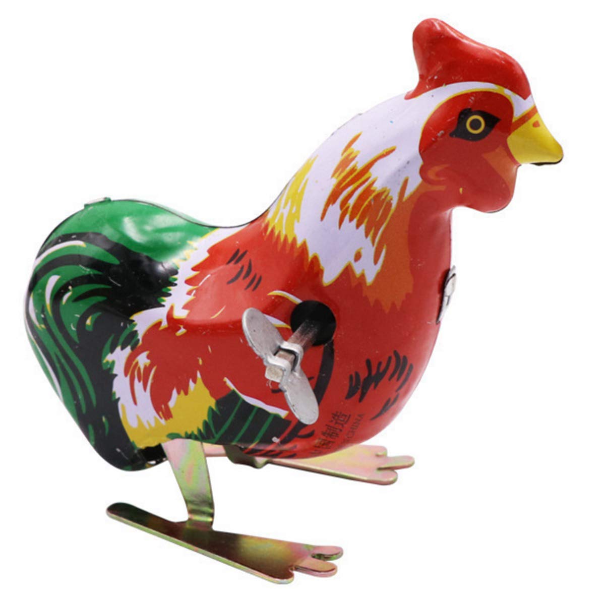 Halloluck 4 Pcs Clockwork Spring Wind Up Metal Jumping Frog Cock Rabbit Mouse Retro Vintage Wind-up Animal Party Favors Desktop Decor