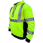 SafetyShirtz Men's SS360 Basic Type-O and Enhanced Visibility Reflective Safety Hoodie
