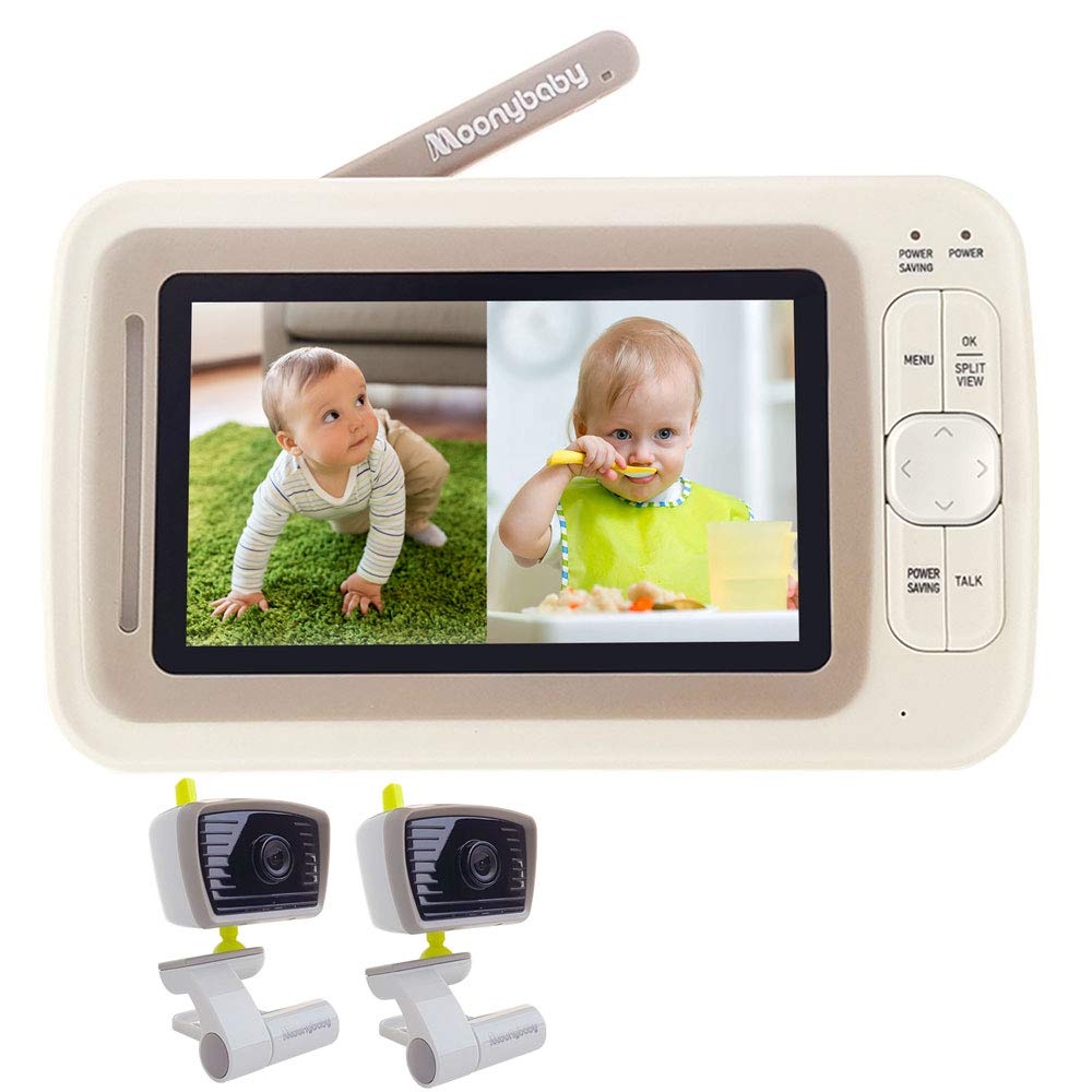 split screen baby monitor with two cameras
