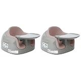 Bumbo 2 Pack 3-in-1 Multi-Seat for 6 to 36 Months, Travel Baby Feeding & Play Floor Seat, All-in-One Portable Booster with Tray & Toddler High Chair, Breige/Sonoran Rose (2 Pack)