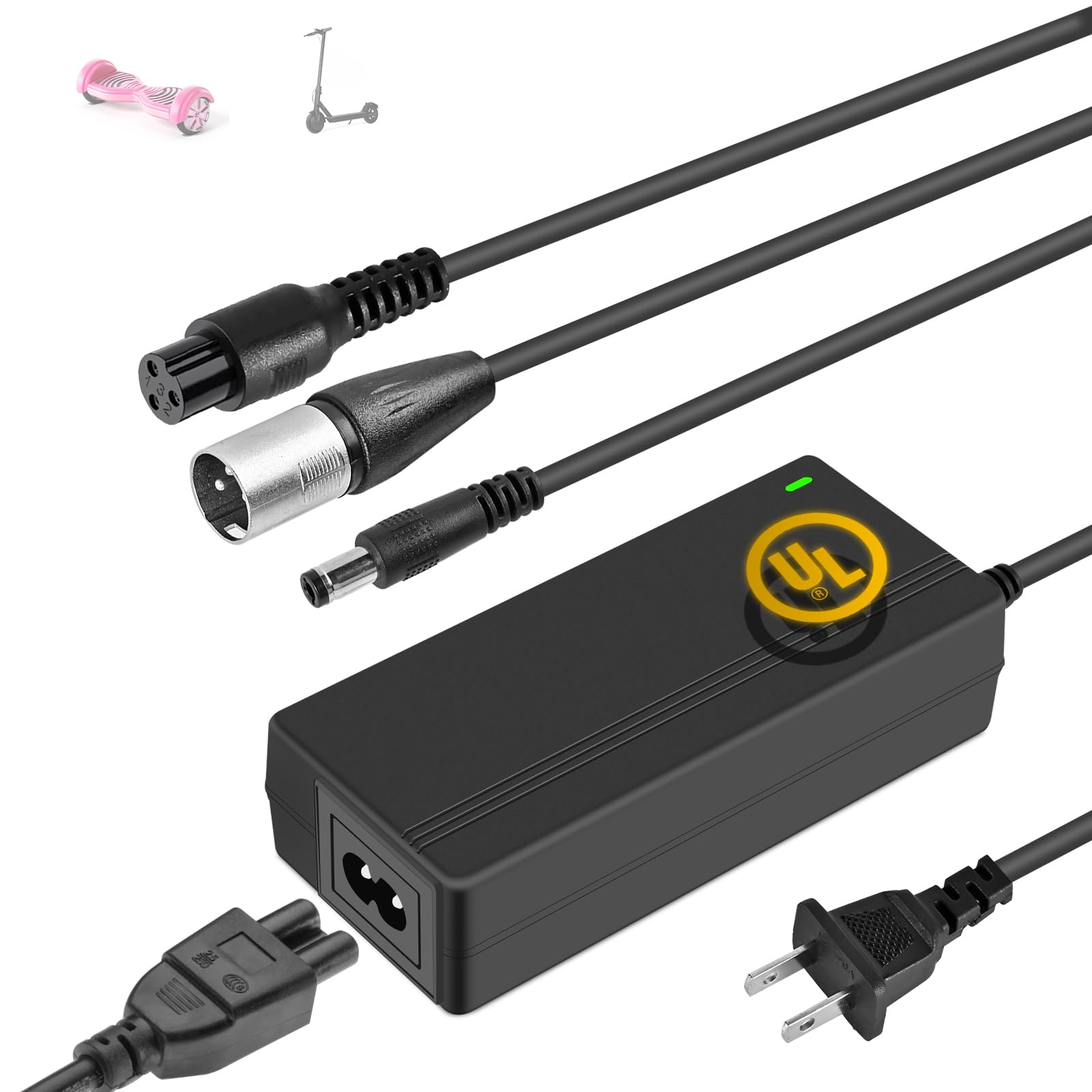 Photo 1 of Electric Scooter Charger for Gotrax,Jetson, Razor MX350,Replacement for 24V/25.2V/25.6V/25.9V Battery Charger,UL Certified