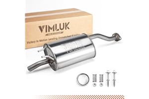 VIMLUK 409 Stainless Steel Exhaust Muffler – Compatible with 2012-2015 Honda Civic Sedan/Coupe, (OEM P/N:18307-TR6-A01)Includes Gasket & Spring Bolt Kit – Mild Sound Level Performance (VK-HC09-54882)