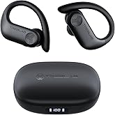TREBLAB X3 Pro - Workout True Wireless Earbuds, Comfortable Earhooks, Bluetooth 5.3, Noise Isolation, 145H Playtime, IPX5 Waterproof, 2 Mics for Calls, Sport Bluetooth Earbuds (Renewed)