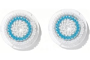 MICROTREE Facial Cleansing Brush Head Replacement Compatible with Clarisonic Mia 1, Mia 2, Mia Fit, Alpha Fit, Smart Profile Uplift and Alpha Fit, 2 Pack Deep Pore Face Brush Head