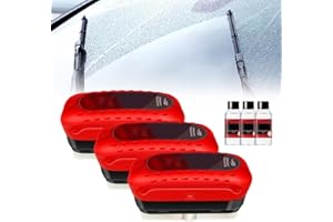 EPJJi Automotive Oil Film Cleaning Brush, 2024 New Glass Cleaning Board with Replacement Fluid, Glass Oil Film Remover Glass Coating for Windshield Improves Clarity and Visibility (1, Red)