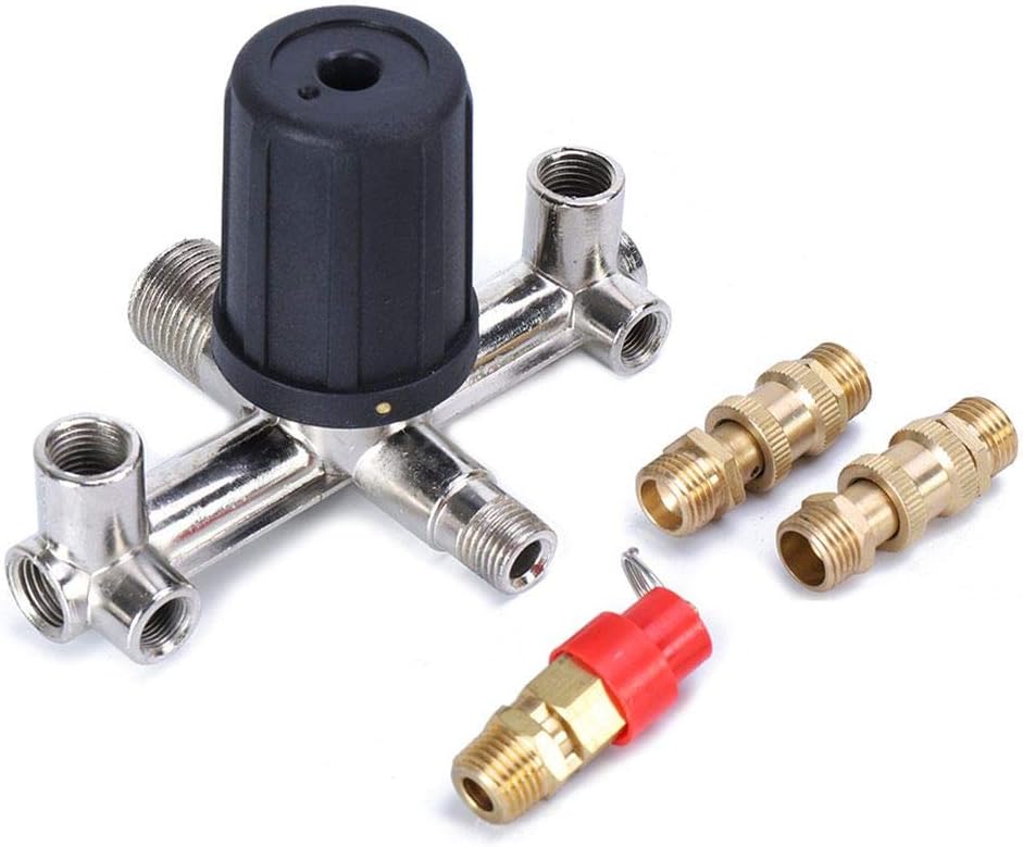 ORAZIO Air Compressor Pressure Switch Double Outlet Tube Air Compressor Switch Pressure Regulator Valve Fit Part with Bracket SP24118001 - Image 4