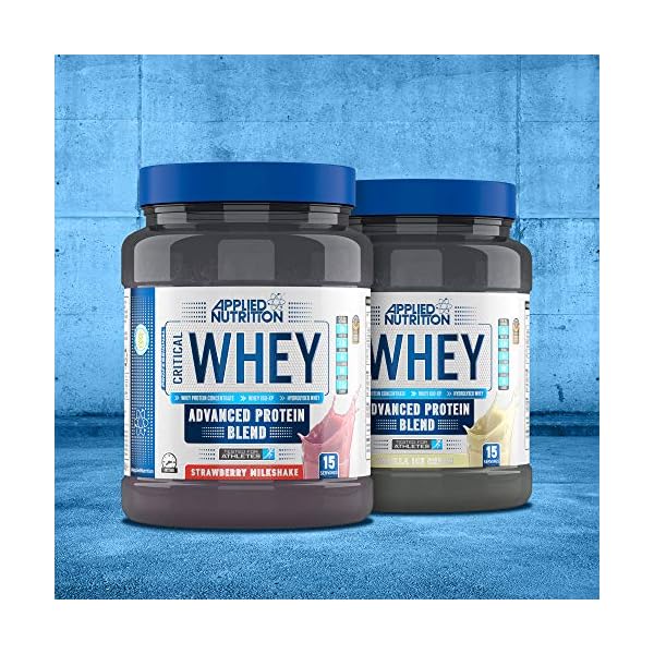 Applied-Nutrition-Critical-Whey-Protein-Powder-Shake-Gold-Muscle-Building-Supplement-with-Glutamine-High-Standard-Amino-Acids-BCAA-450g-15-Servings-Vanilla-Ice-Cream Applied Nutrition Critical Whey Protein Powder Shake, Gold Muscle Building Supplement with Glutamine & High Standard Amino Acids, BCAA 450g - 15 Servings (Vanilla Ice Cream)