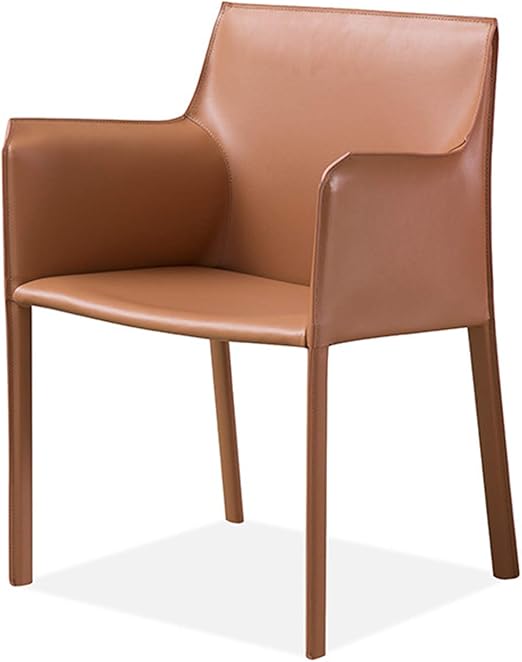 DJFIOSD Silla de comedor multifuncional de piel, respaldo resistente